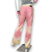 Just Cavalli Y2K Pink Snakeskin Jeans (S)