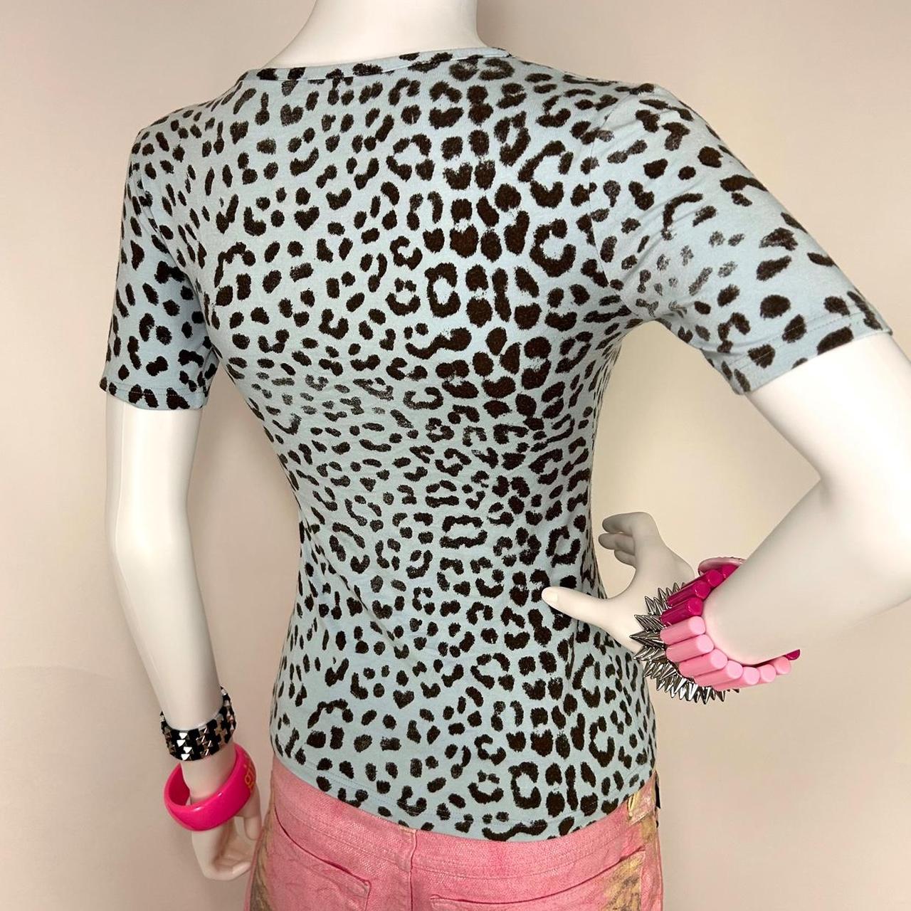 Blumarine Blue Leopard Top (S/M)