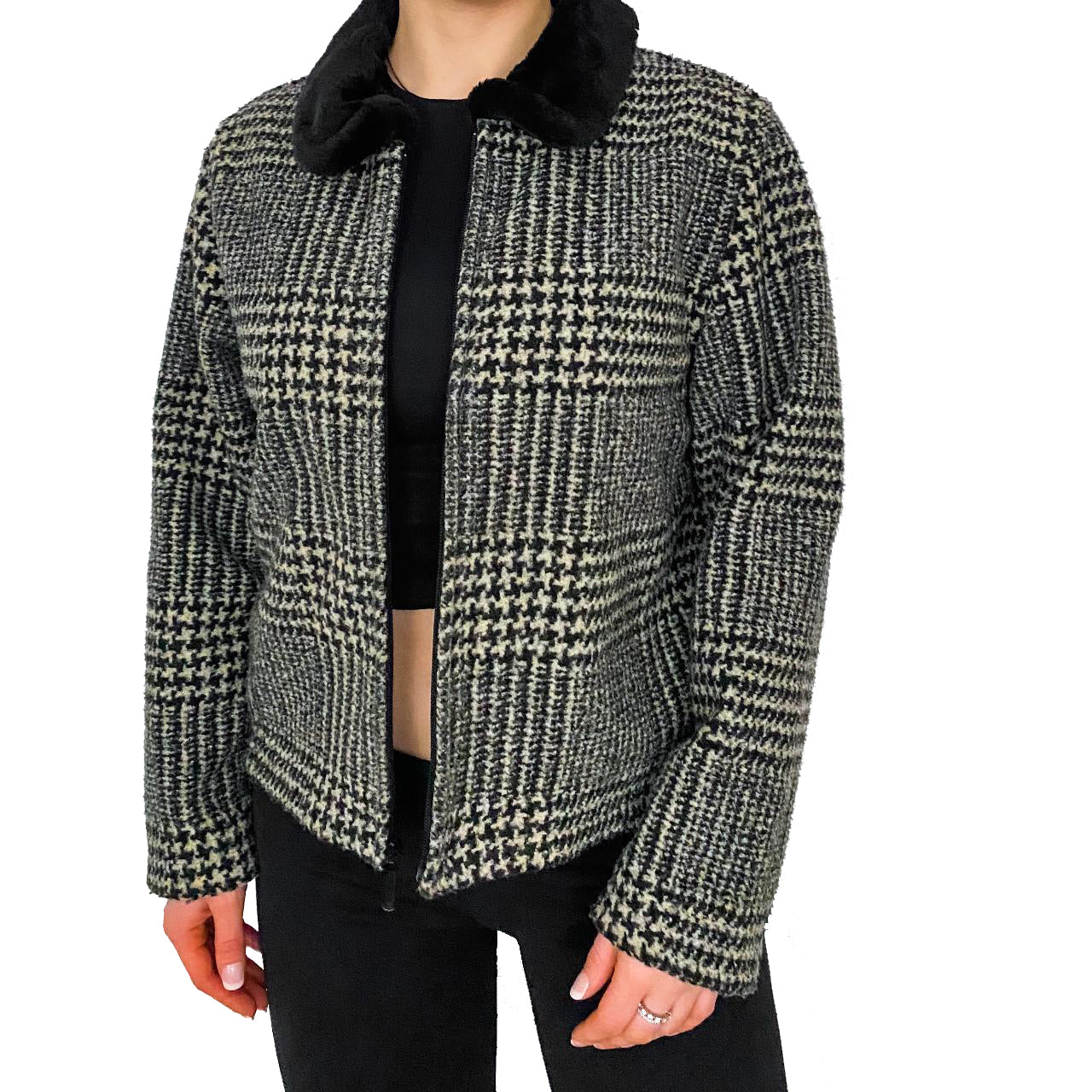 Wool Houndstooth Jacket (M)