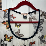 Y2K Roberto Cavalli White Butterfly Top (S/M)