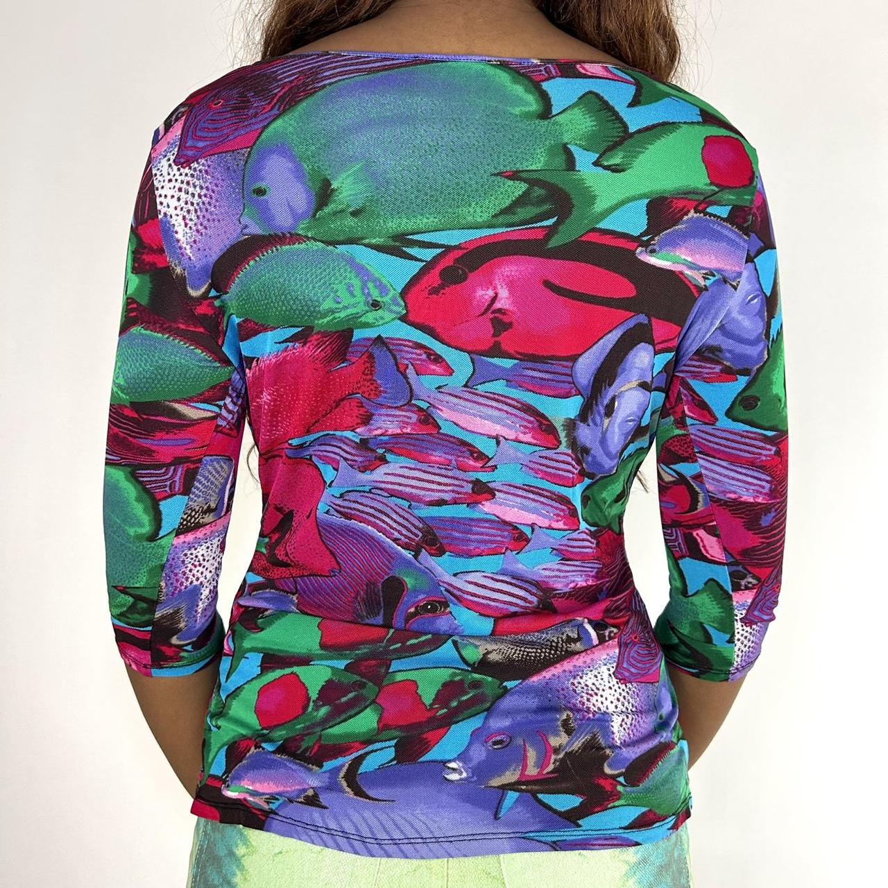 2005 Versace Fish Print Top (M)