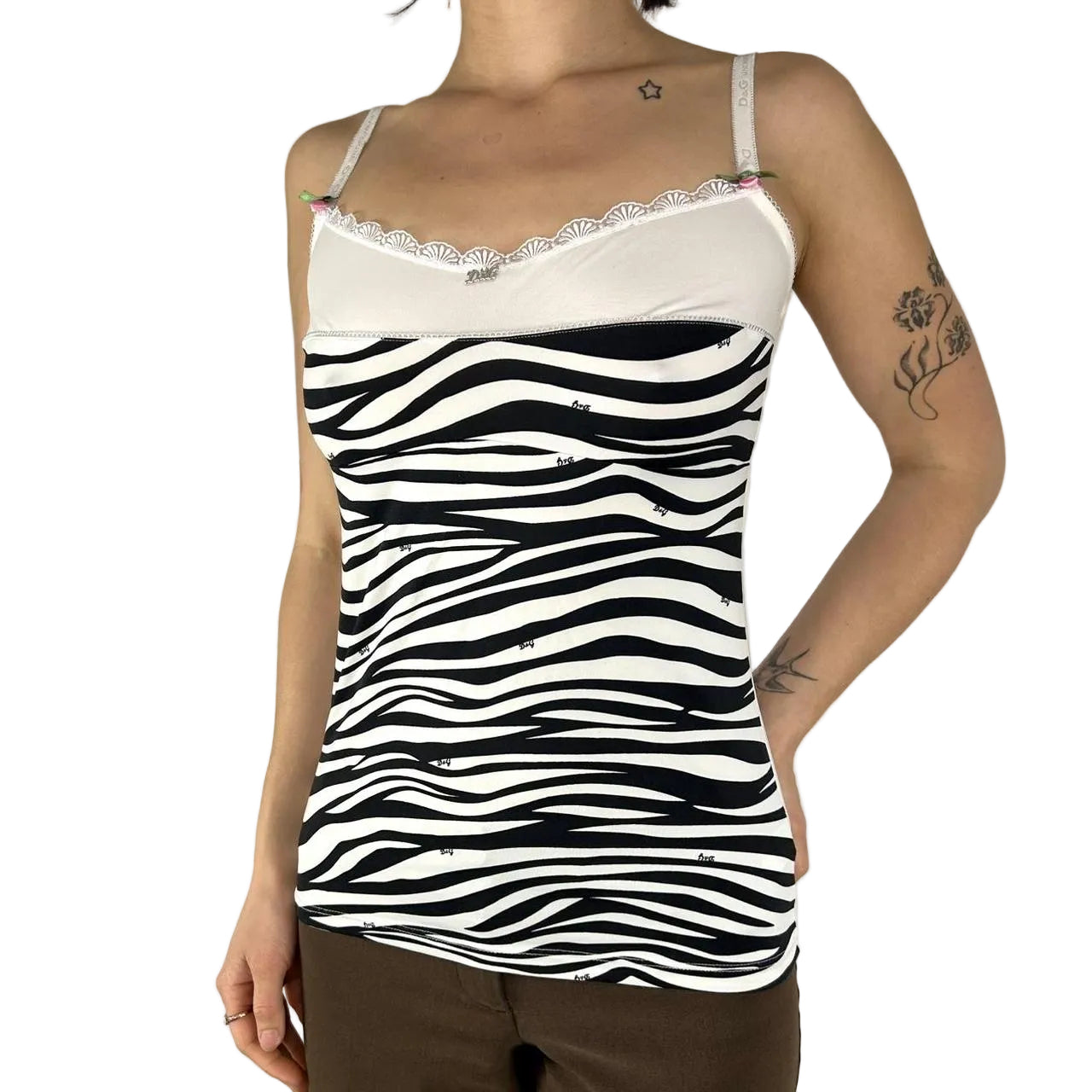 D&G Dolce & Gabbana Y2K Zebra Cami (S/M)