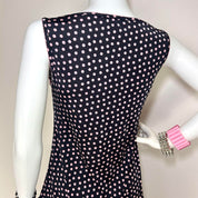 Blumarine Black and Pink Polka Dot Dress (M)
