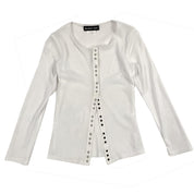 2000's White Mesh Snap Front Top (S)