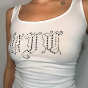 Versace Y2K Logo Tank (XS/S)