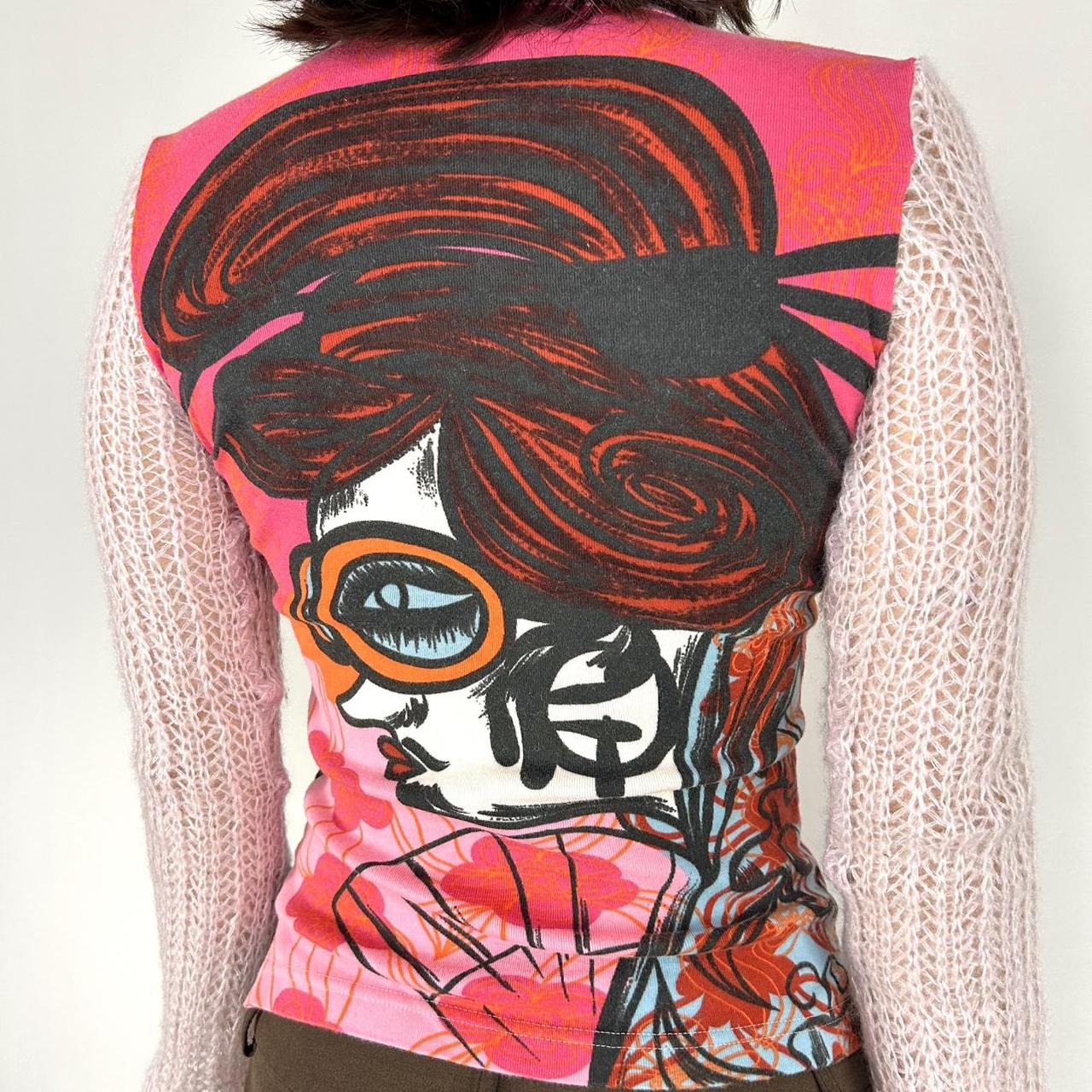 Custo Barcelona Pink Long Sleeve Top (S/M)