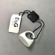 NWT D&G Dolce & Gabbana White Rhinestone Ring (8)