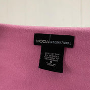 2000s Moda International Pink Lace Long Sleeve Top (S)