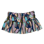 Y2K Pastel Print Mini Skirt (L)