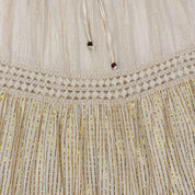 Creamy & Metallic Maxi Skirt (S/M)