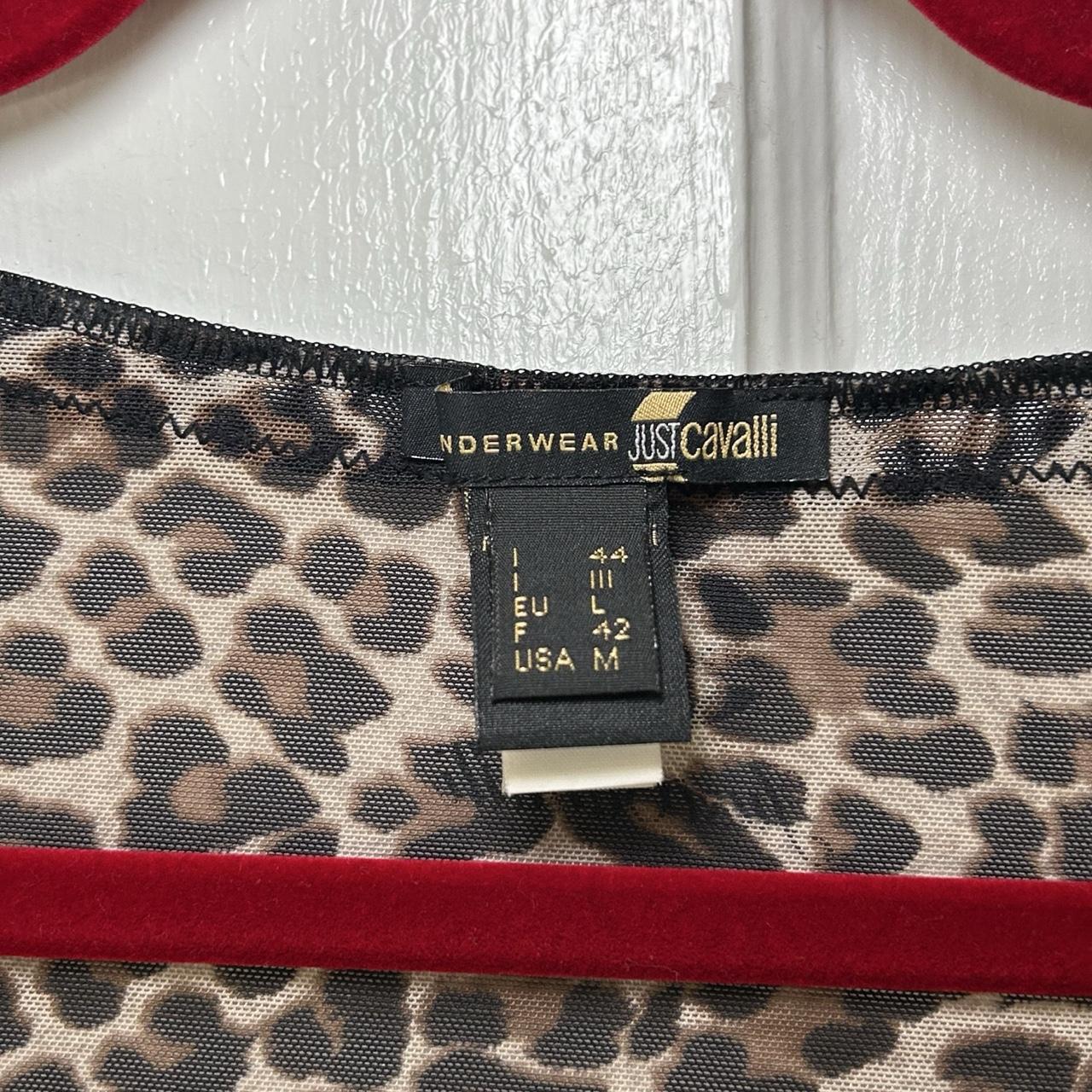 Just Cavalli Mesh Leopard Top (S/M)