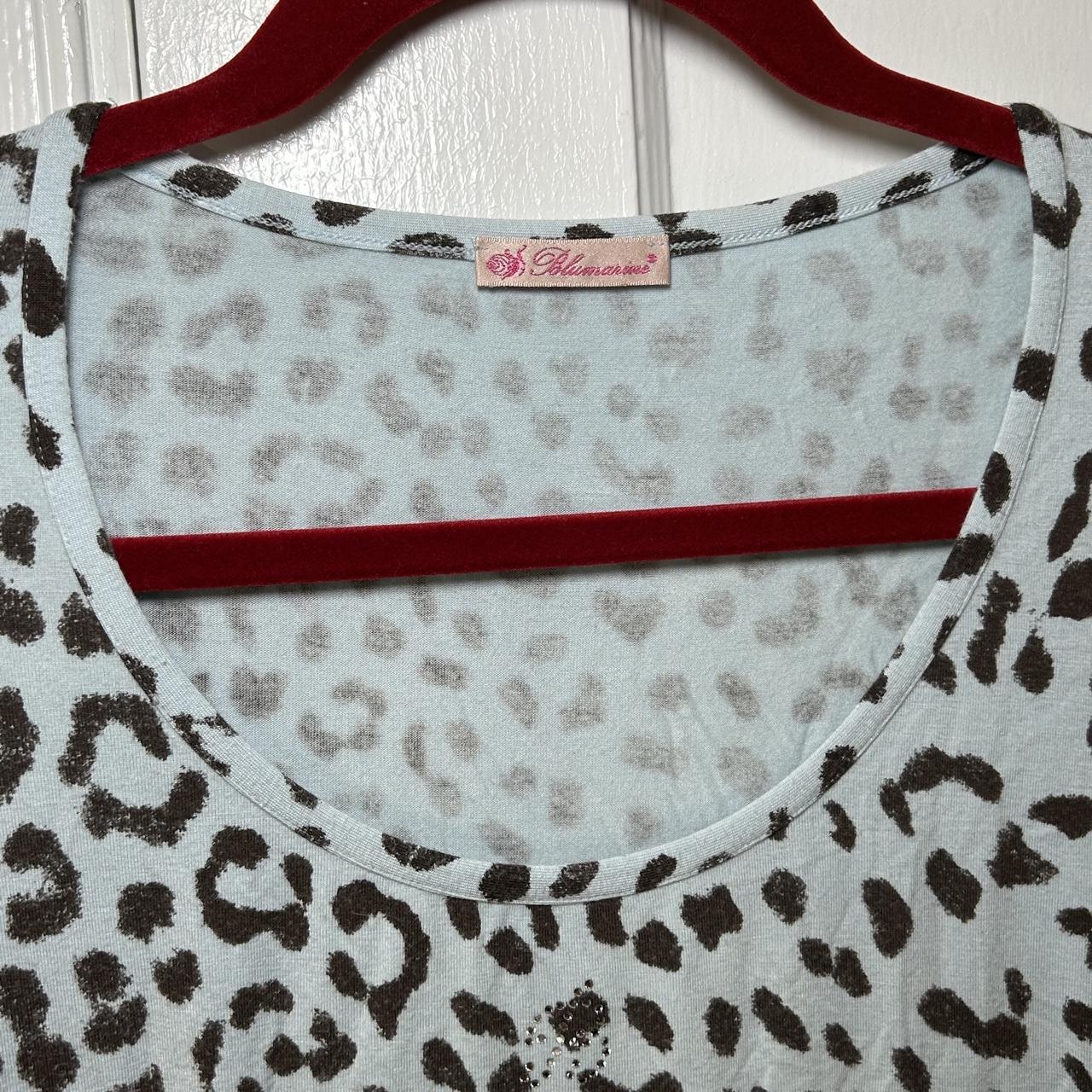 Blumarine Blue Leopard Top (S/M)