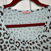 Blumarine Blue Leopard Top (S/M)