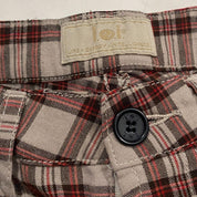 2000's Red Plaid Mid-Rise Pants (S)