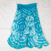 Aquamarine Gathered Tie Die Skirt (S)