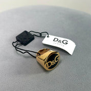 NWT D&G Dolce & Gabbana Black Gold Signet Ring (7)