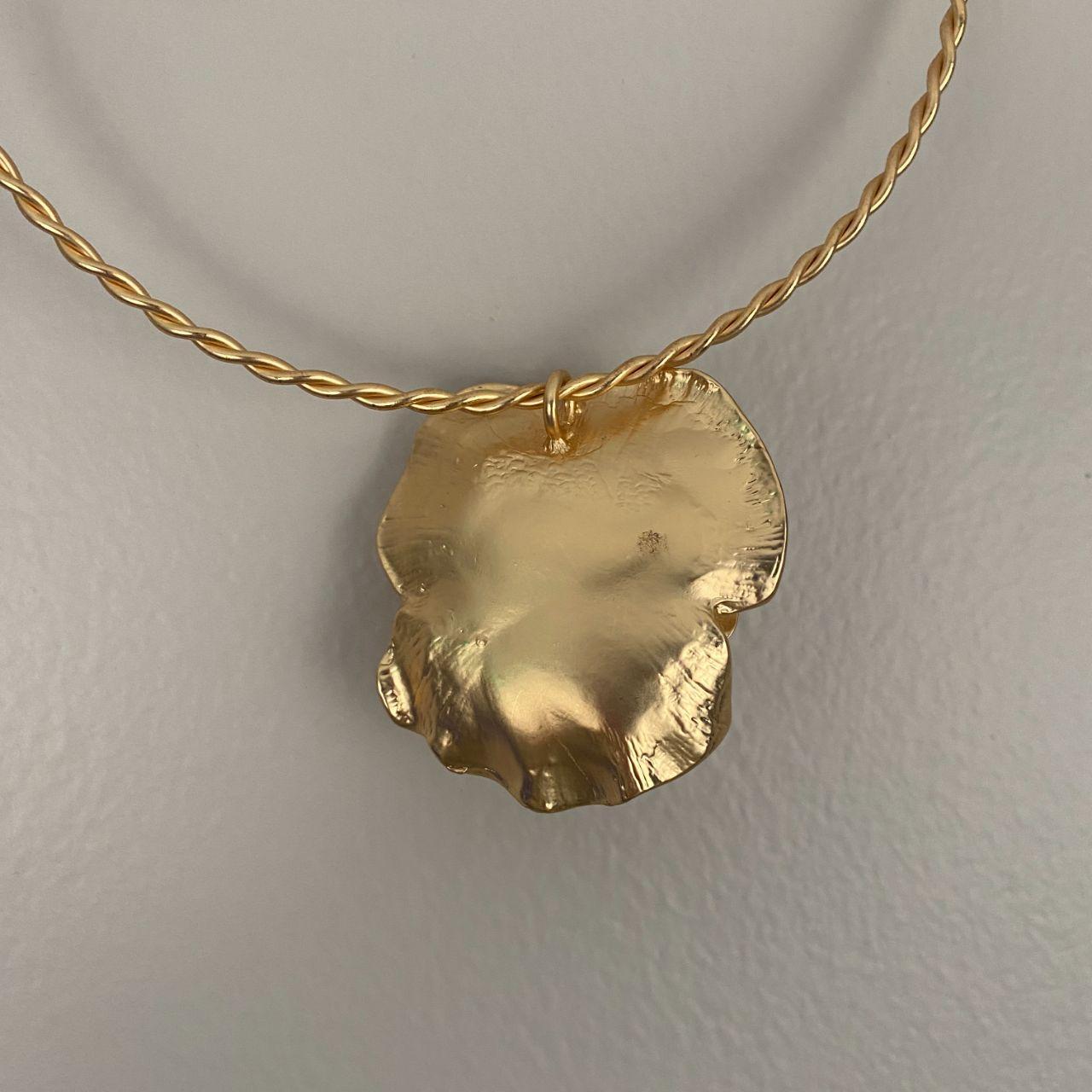 Golden Rose Statement Necklace