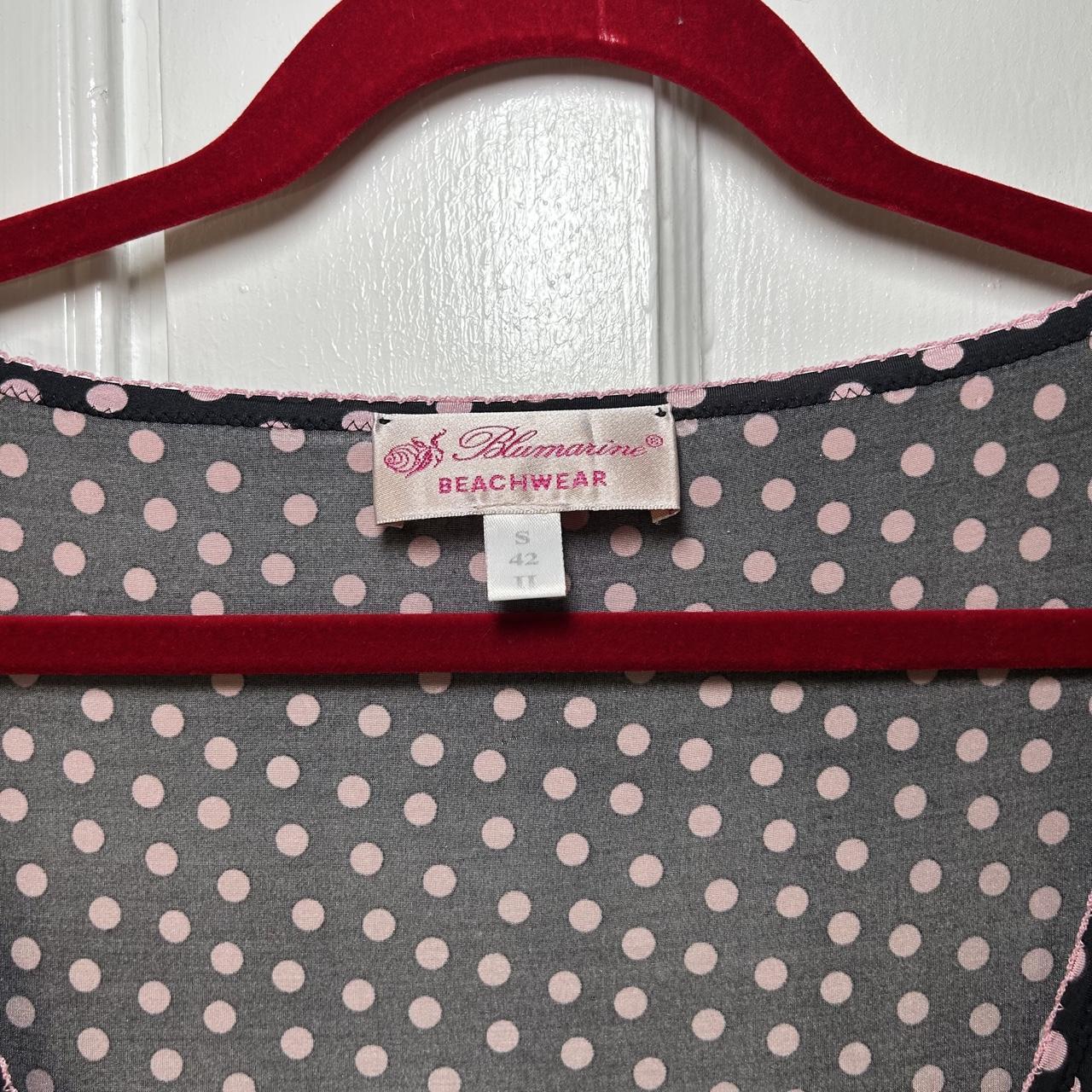 Blumarine Black and Pink Polka Dot Dress (M)