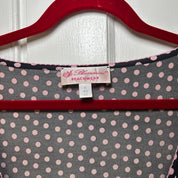 Blumarine Black and Pink Polka Dot Dress (M)