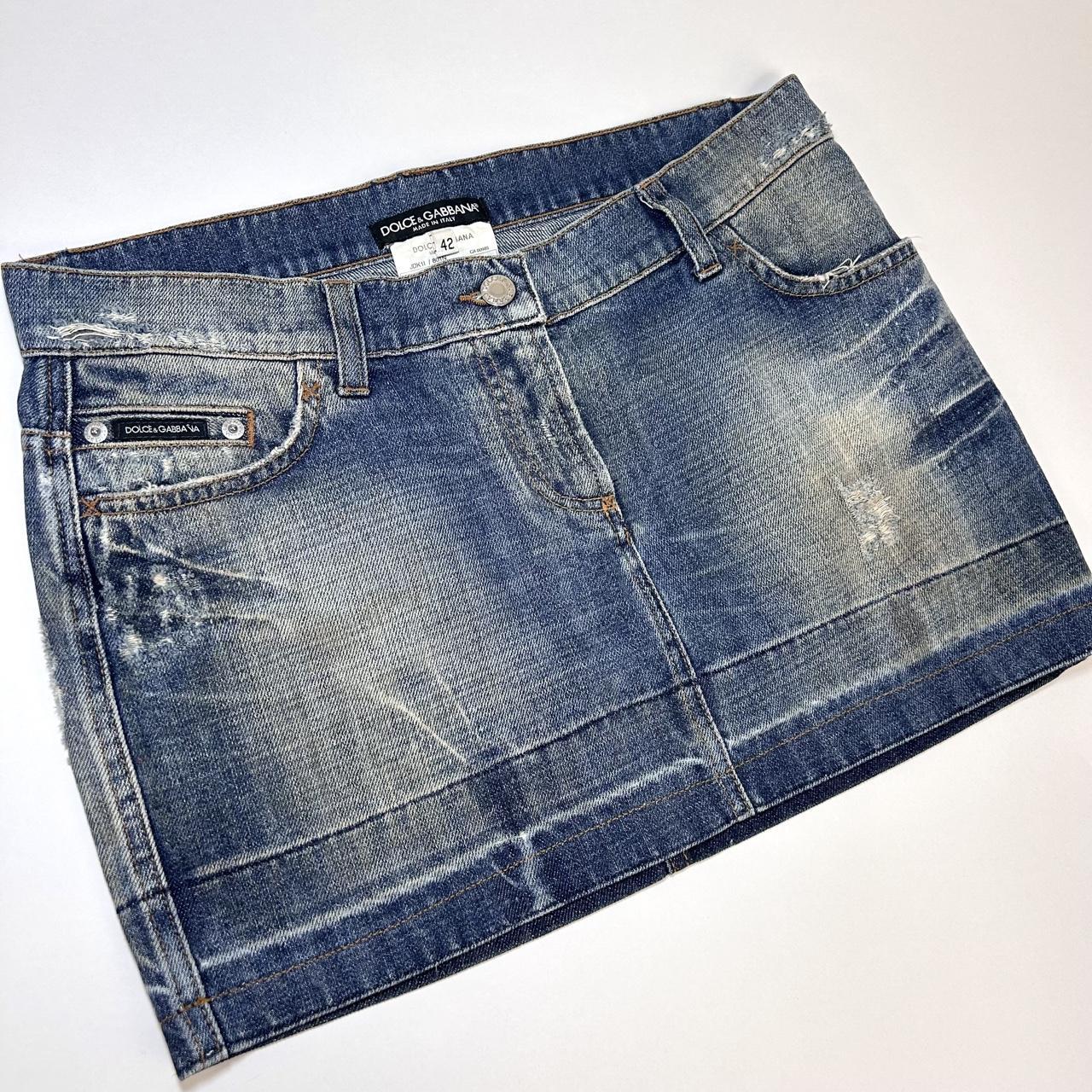 D&G Dolce & Gabbana Y2K Denim Mini Skirt (S)