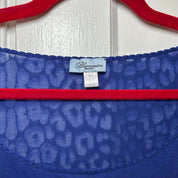 Blumarine Royal Blue Leopard Top (S/M)