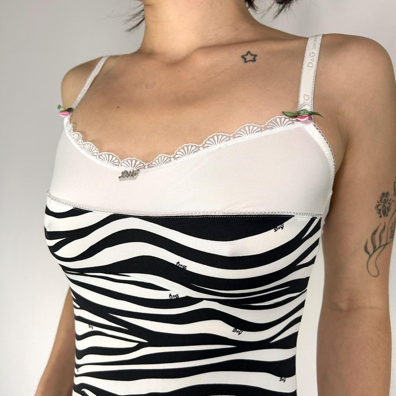 D&G Dolce & Gabbana Y2K Zebra Cami (S/M)