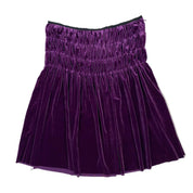 Jewel Purple Ruched Velvet Skirt (L)