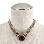 Plum Relic Beaded Necklace
