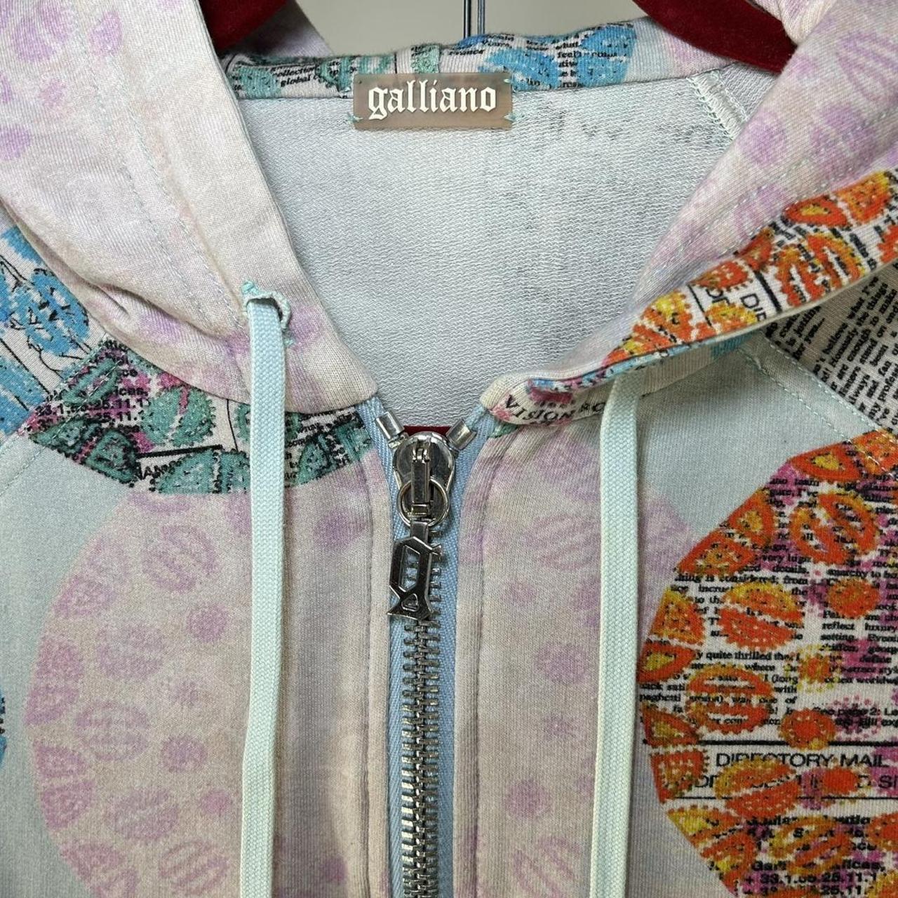 Galliano Vintage Gazette Print Hoodie (M)