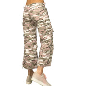 2000s Pink & Green Camo Cargo Capris (S)