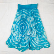 Aquamarine Gathered Tie Die Skirt (S)