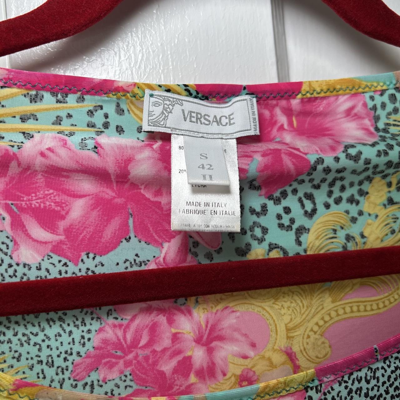 Versace Baroque Tropical Leopard Top (S/M)