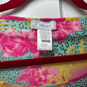 Versace Baroque Tropical Leopard Top (S/M)