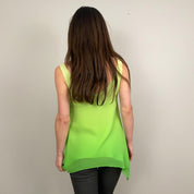 Lime Silk Embellished Top (S)