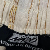 Creamy & Metallic Maxi Skirt (S/M)