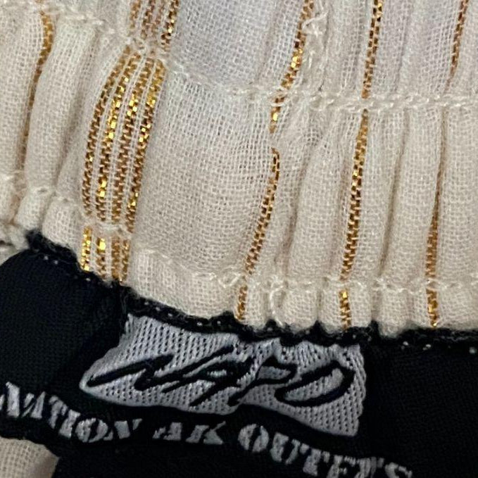 Creamy & Metallic Maxi Skirt (S/M)