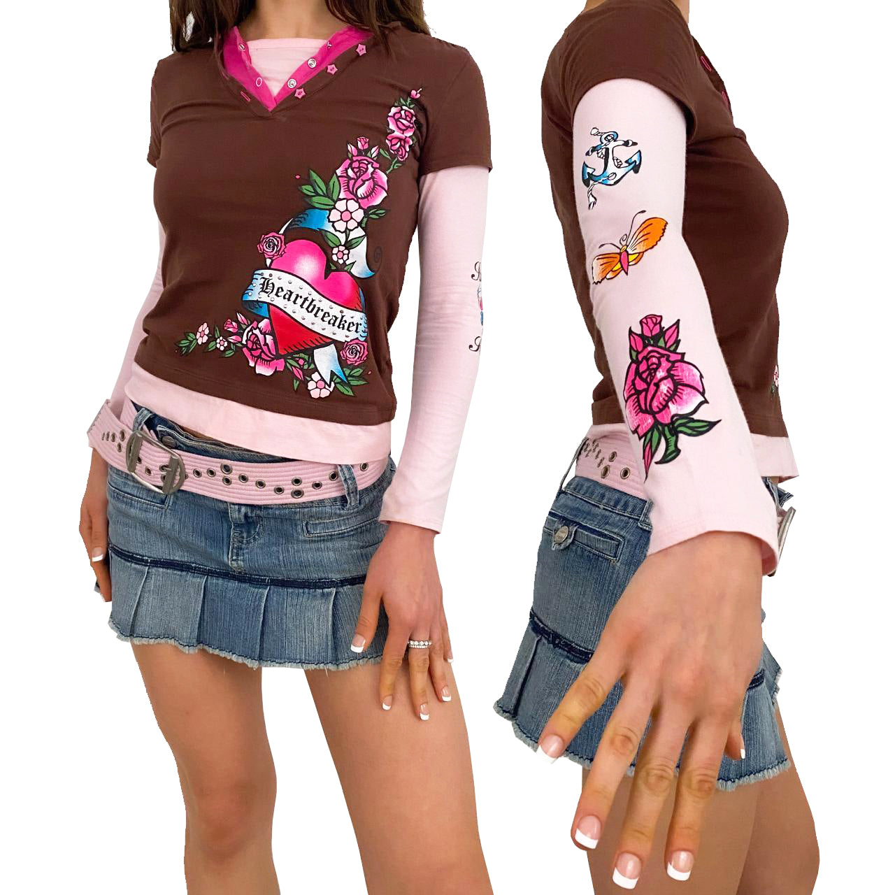 Triple Layered Tattoo Top (XS)