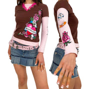 Triple Layered Tattoo Top (XS)