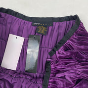 Jewel Purple Ruched Velvet Skirt (L)