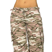2000s Pink & Green Camo Cargo Capris (S)
