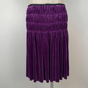 Jewel Purple Ruched Velvet Skirt (L)