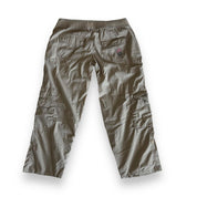 Y2K Embroidered Cargo Khaki Pants (M)