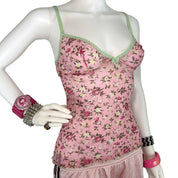D&G Dolce & Gabbana Pink Floral Cami (XS/S)