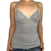 D&G Dolce & Gabbana Gray Sparkly Cami (XS/S)