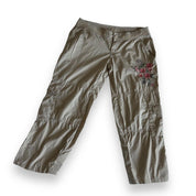 Y2K Embroidered Cargo Khaki Pants (M)