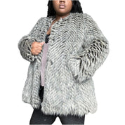 Marc Jacobs Faux Fur Coat Grey (L)