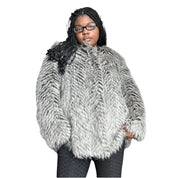 Marc Jacobs Faux Fur Coat Grey (L)