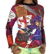 '2026' French Anime Girl Long Sleeve (M)