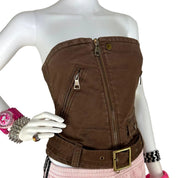 Dsquared2 Brown Cargo Tube Top (S)