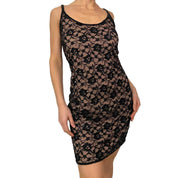 Beaded Lace Mini Dress (M)